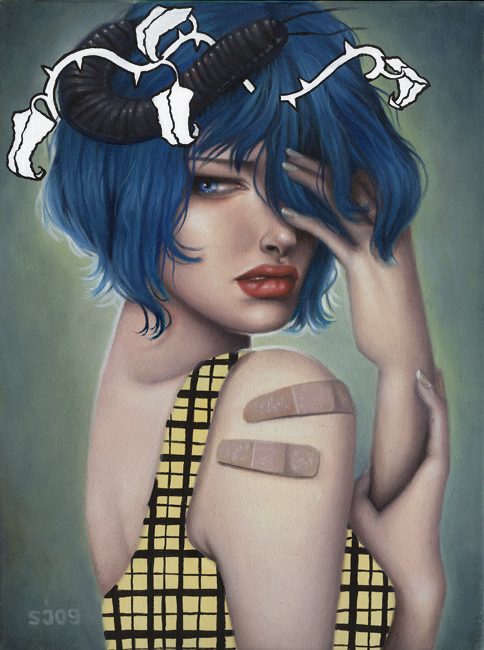 Migraine Moans, 12x16", Oil by Sarah Joncas